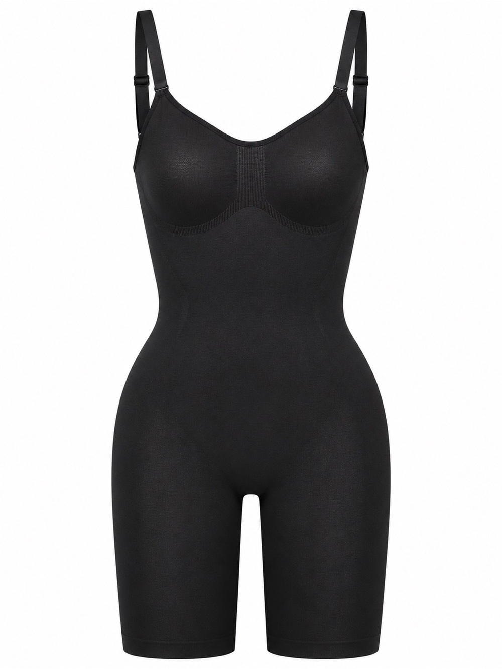 SKIMS Seamless Sculpt Mid Thigh Bodysuit Onyx Black Shapewear Small